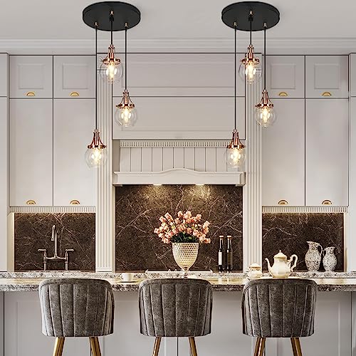 Overstock Beta Modern 3-Light Globe Glass Chandelier Gold Black Kitchen