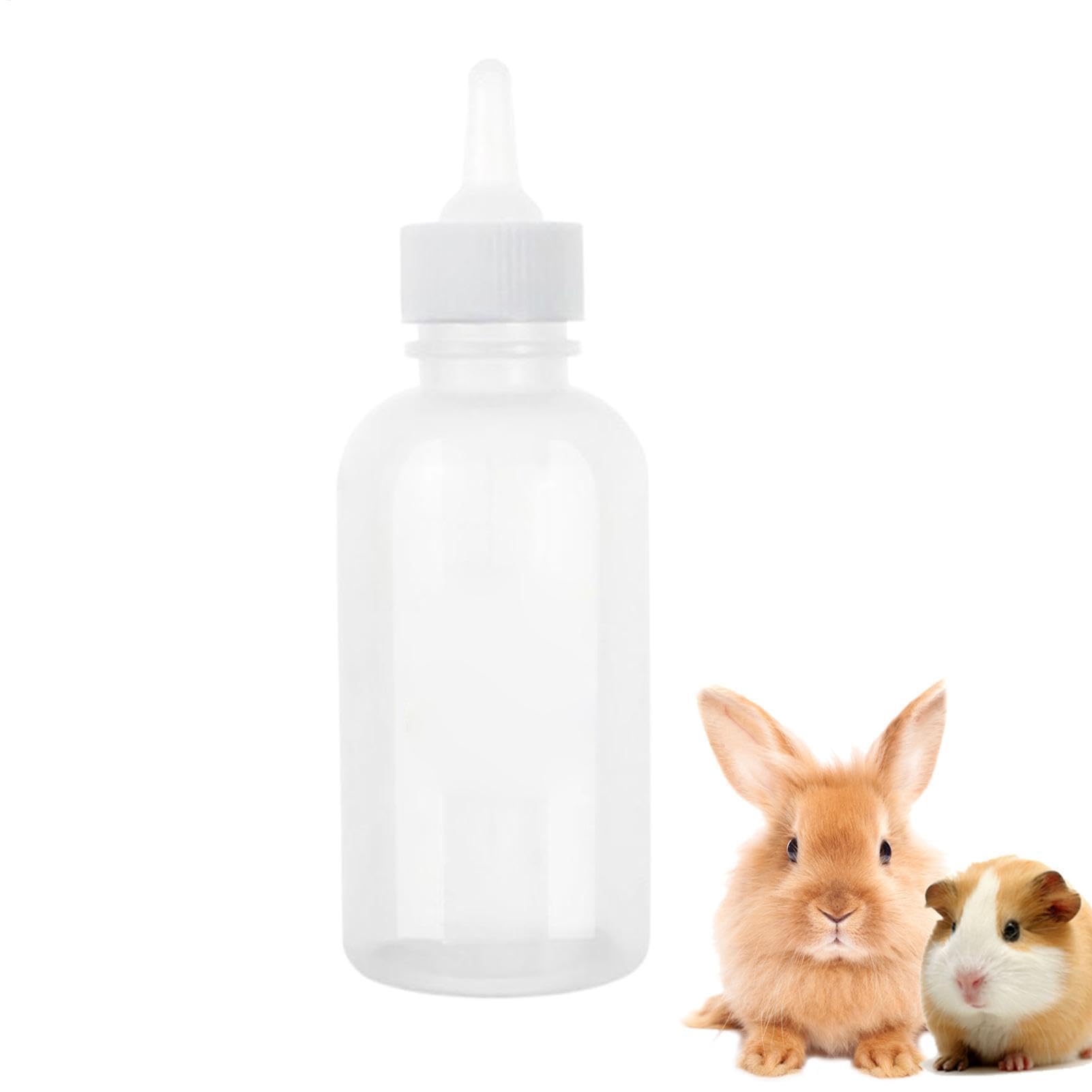 Puppy Feeding Bottle - 4 Oz Squeezable Dispenser | Kitten Milk Bottle with Nipples | for Cat Squirrel Bunny Ferret Hedgehog Guinea Chinchilla Sugar Glider