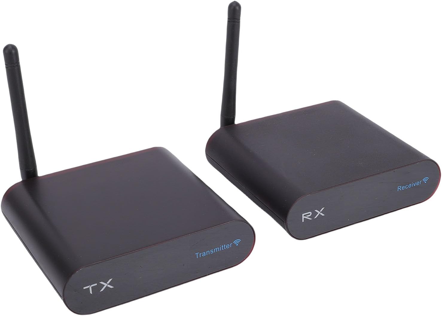 Zunate AV Transmitter Receiver, Wireless AV Transmitter and Receiver with Digital Display, Wireless Audio Adapter with Anti Interference, Supporting PAL NTSC Format AV Transfer (US regulations)