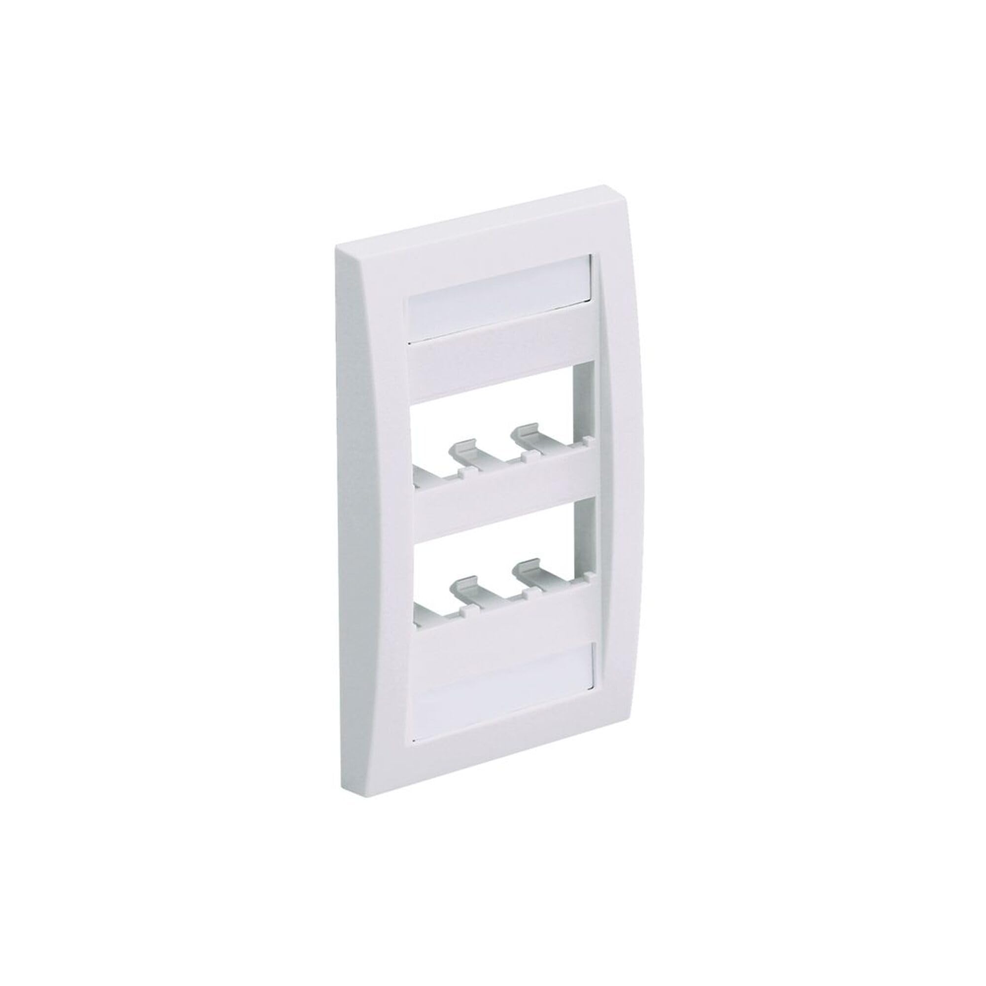 Placa frontal de 6 puertos CFPE6IWY blanca para cableado