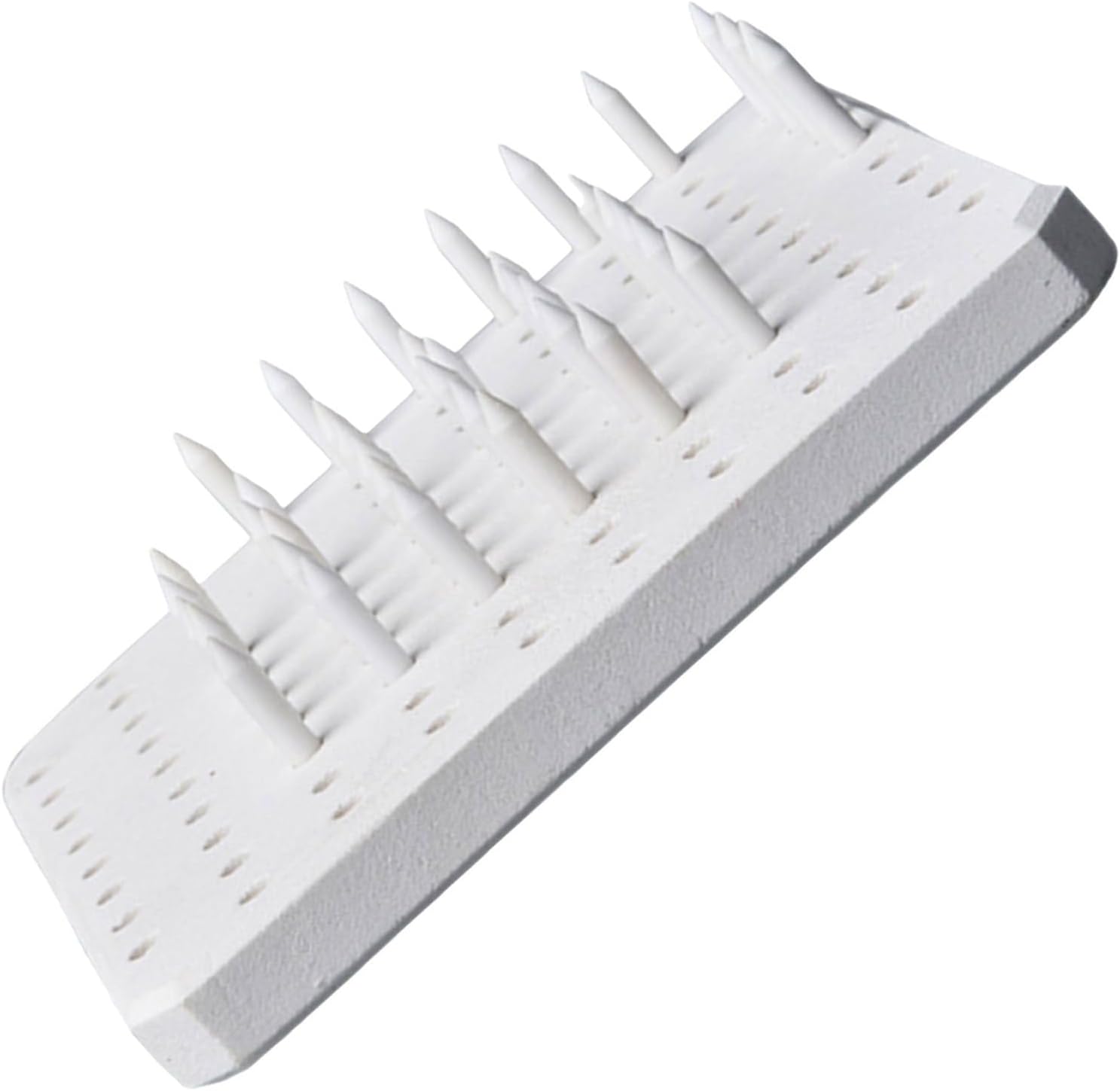 SEWACC 60pcs Small Refractory Kiln Support Nails with Porous Fireproof Support Pads Pottery Kiln Tools for Ceramic Firing and DIY Accessories
