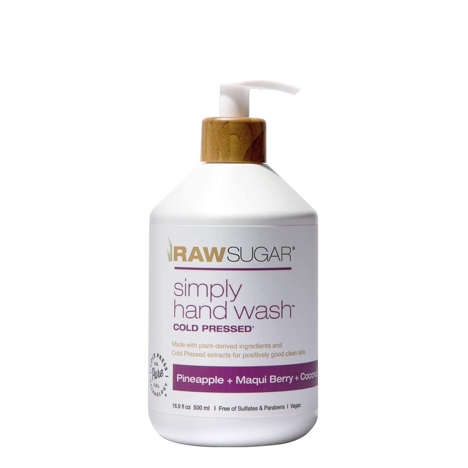 RAW SUGAR Simply Hand Wash | Pineapple + Maqui Berry + Coconut | 16.9 oz