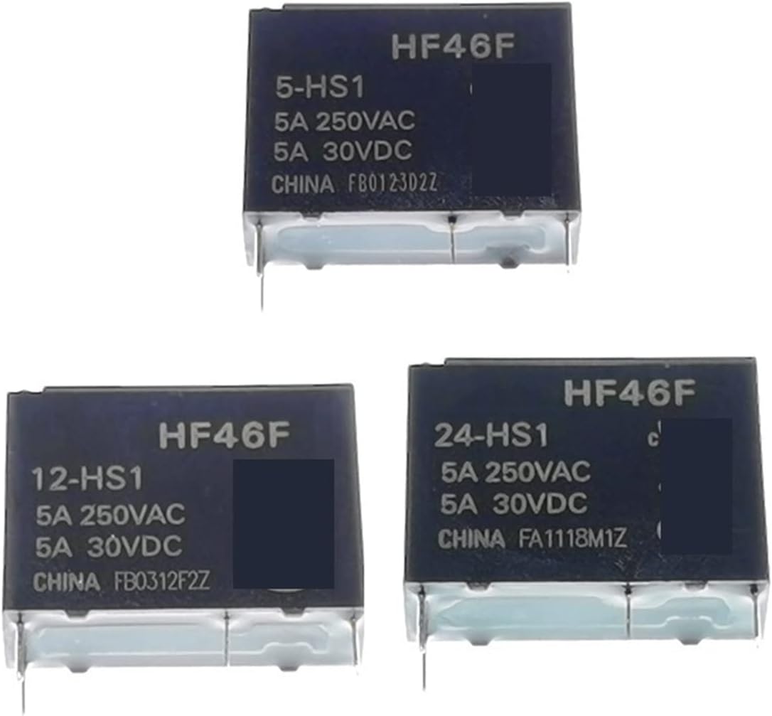 20Pcs Relay HF46F 5-HS1 12-HS1 24-HS1 HF46F-5-HS1 HF46F-12-HS1 HF46F-24-HS1 5V 12V 24V 5A DIP4(24v)