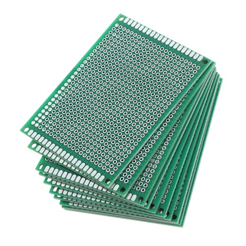 VILLFUL 10 Pezzi Circuiti Stampati Pcb Bifacciali 6x8 Cm Per Saldatura Progetti Elettronici Resina Fibra Connessioni Componenti