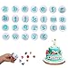 26 Lettere Minuscole Lettere Pasta di Zucchero, Blu Stampi Espulsione Biscotti Lettere per Torte Stampo Alfabeto Lettere, Per torte, biscotti, crostate, decorazioni per pizza(materiale PP)