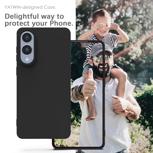 Image of YATWIN Silicone Case for Samsung Galaxy S25 FE 4G, Soft-Touch, Shockproof, DustProof, Antiskid Phone Cover for Samsung Galaxy S25 FE - Black