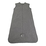 Burt's Bees Baby Beekeeper Wearable Blanket, 100% Organic Cotton, Basic Heather Grey (Medium)