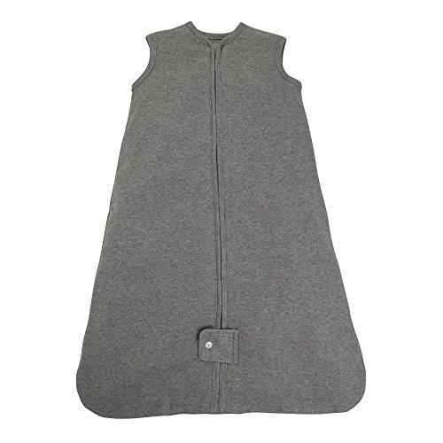 Burt's Bees Baby Beekeeper Wearable Blanket, 100% Organic Cotton, Swaddle Transition Sleeping Bag, Heather Grey, Medium