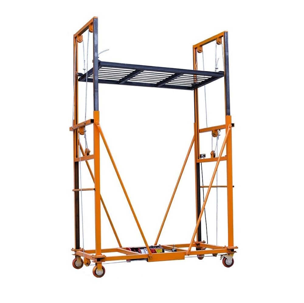 Ponteggio elettrico di sollevamento con telecomando e design telescopico per piattaforma mobile pieghevole arrampicata in applicazioni di decorazione