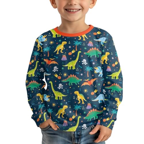 Image of Uourmeti Long Sleeve Tops for Boys Graphic T Shirts Teen Girls Active Pullover Tees