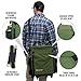 Elkton Outdoors Rolling Tackle Box with Wheels - Waterproof Fishing Backpack, 5 Removable Trays, 4 Rod Holders, Gifts for Men, Fish Bag, Roller