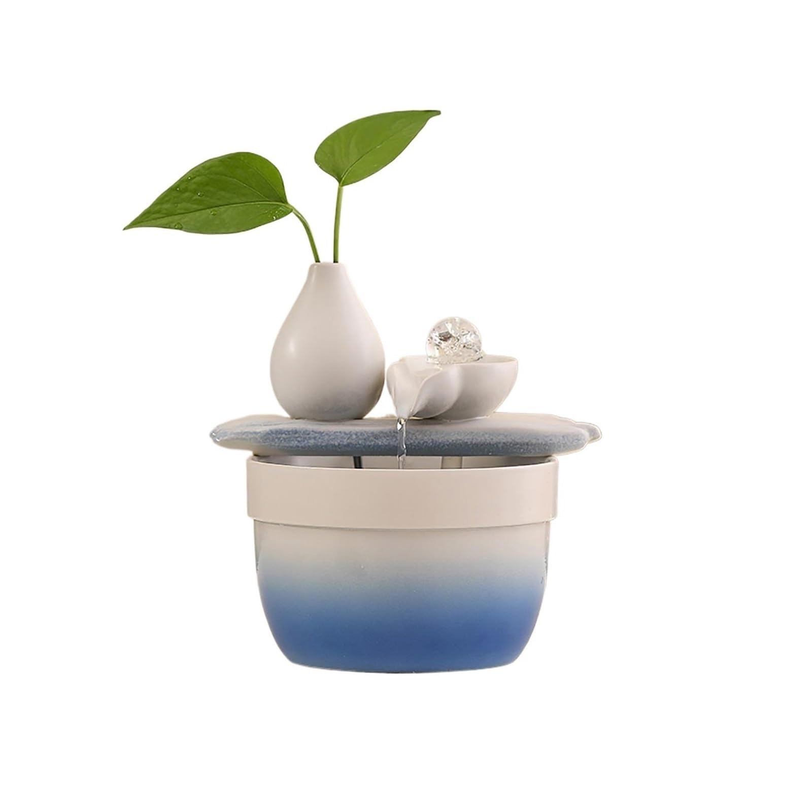 Water Feature Small Waterfall Fountain Indoor Tabletop Water Feature for Home Decor Indoor Fountains