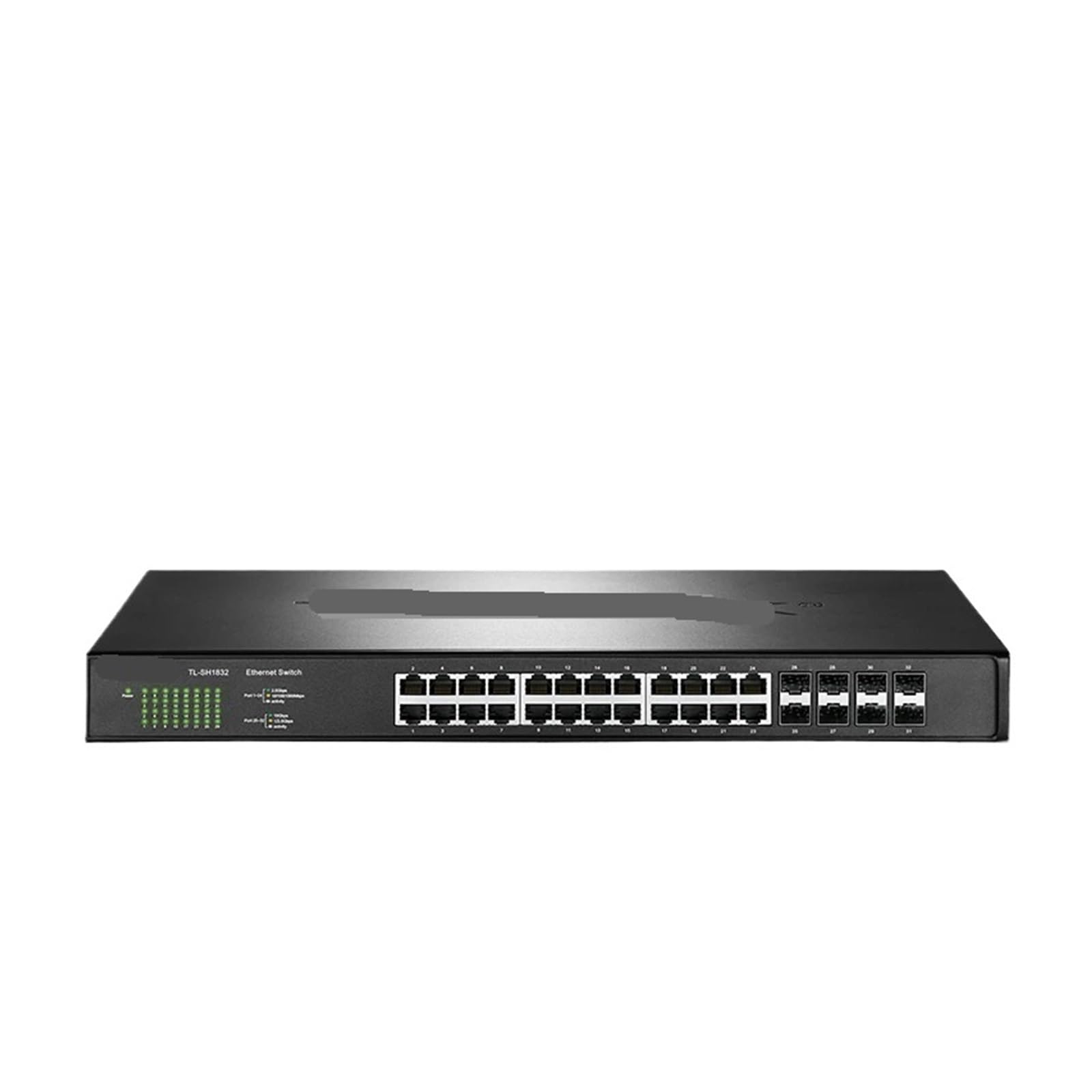Commutateur Ethernet 24 Ports 2.5GbE commutateur réseau 2500Mbps avec Hub réseau de Liaison Montante 10G SFP + Robinet Internet TL-SH1832 (Color : EU Adapter)
