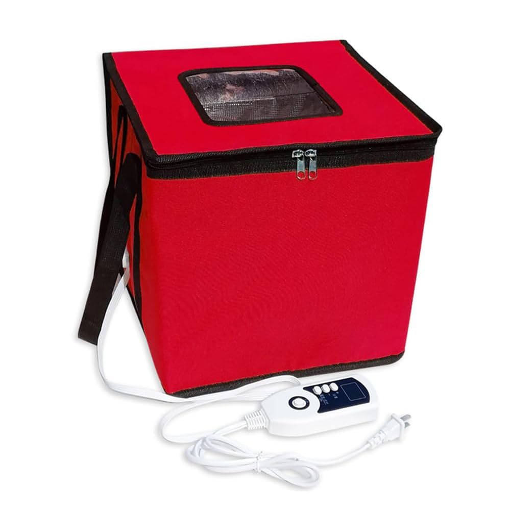 Dough Proofer Box With Heater - Temp Control Folding Fermentation Bag for Bread Making Tools Kit - Ideal for Yogurt, Natto, and Soap Making - Reusable & Portable