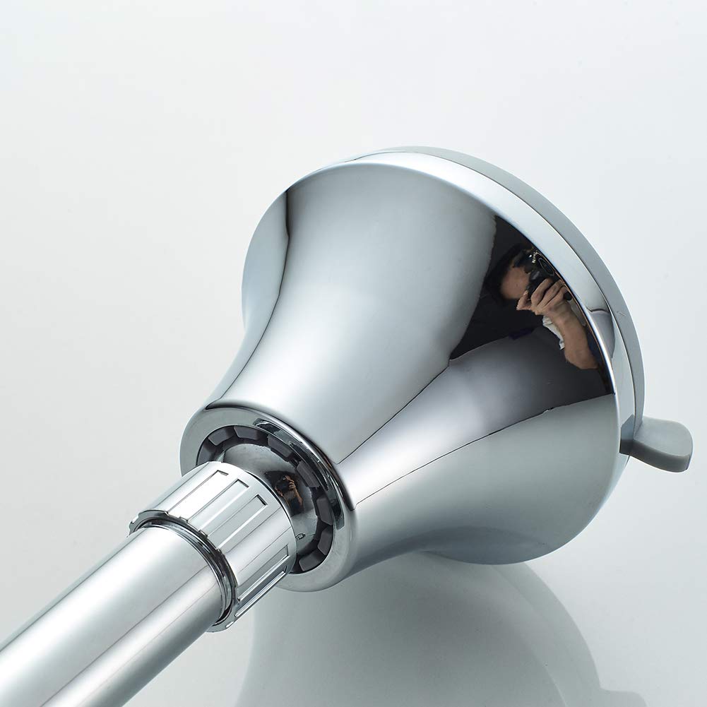Ibergrif M20260 - Soffione Pioggia Snodo a Parete con Braccio, Diffusore Doccia Murale con 5 Getti, Cromo