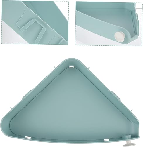 Miniatura 4 de Cabilock Estante de esquina de pared, 1 unidad, marco de esquina triangular sin clavos, accesorios de montaje en pared, soporte de pared,