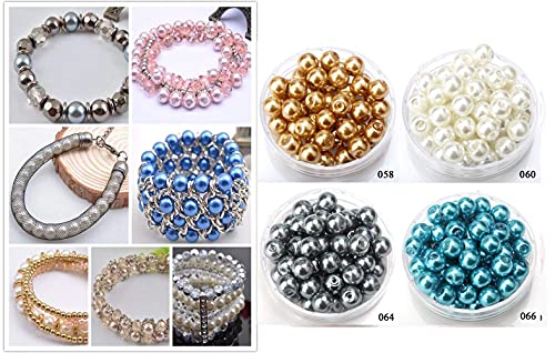 Image of Diy Crafts 15033 Imitation Pearls Beads Diy Bracelet Earrings Bead Choker Necklace Jewelry Making, Pack of 700 100x7, Mix Sizes (Multicolor)