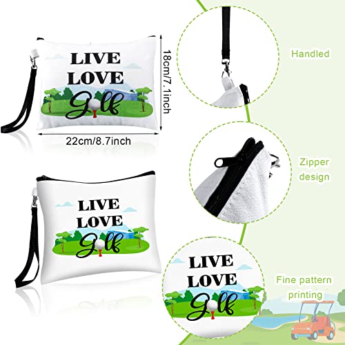 Skylety 9 Pieces Golf Gift Cosmetic Bags Golf Makeup Bag Pouch Cosmetic Toiletry Organizer Case for Golfer Team Ladies(Normal Style)2