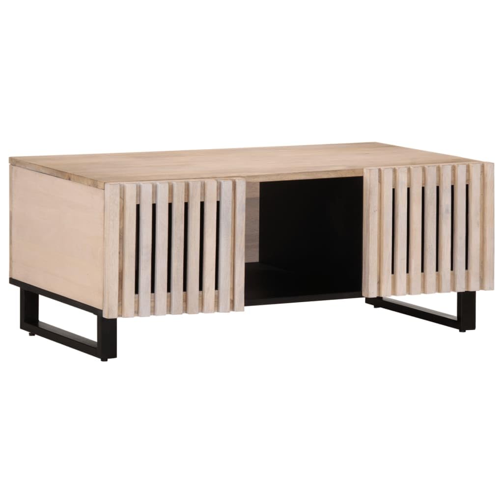 Table Basse 100x55x40 Cm Bois De Manguier Massif