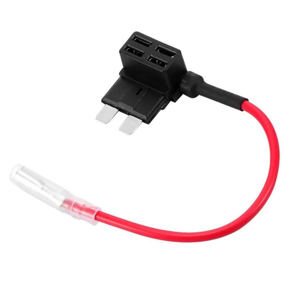 5 Sztuk 12V / 24V Średni Uchwyt Bezpiecznika, Kran Bezpiecznika Samochodowego z Przewodem 16 AWG, Bezpłatne 15 Sztuk Standardowy Bezpieczników i Ściągacz Bezpieczników (Terminal Tyłkowy)