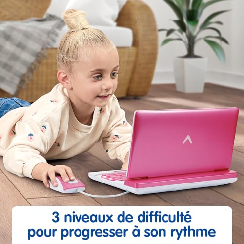 VTech Genius Ordi Éducatif Bilingue Ordinateur Enfant avec Écran LCD Clavier AZERTY et 164 Jeux Éducatifs du CP au CM2 Cadeau Enfant Dès Contenu en Français et Anglais - vue 4