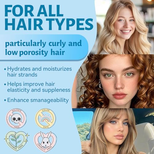 Image of Luseta Hyaluronic Acid Moisturizing Shampoo and Conditioner for Dry Hair | Frizz Control for Damaged Hair, with Argan Oil and Shea Butter, Sulfate & Paraben-Free, for Women and Men, 16.8oz*2
