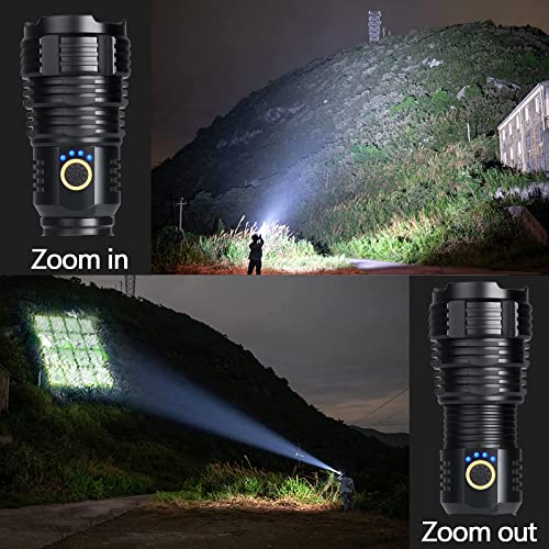 Omalight Led Rechargeable Flashlights High Lumens, 150000 Lumens Super Bright 5 Modes Zoomable & Ipx7 Waterproof & Type-C Charging Flashlight, Powerful Handheld Flashlight For Camping Emergencies #TOP2