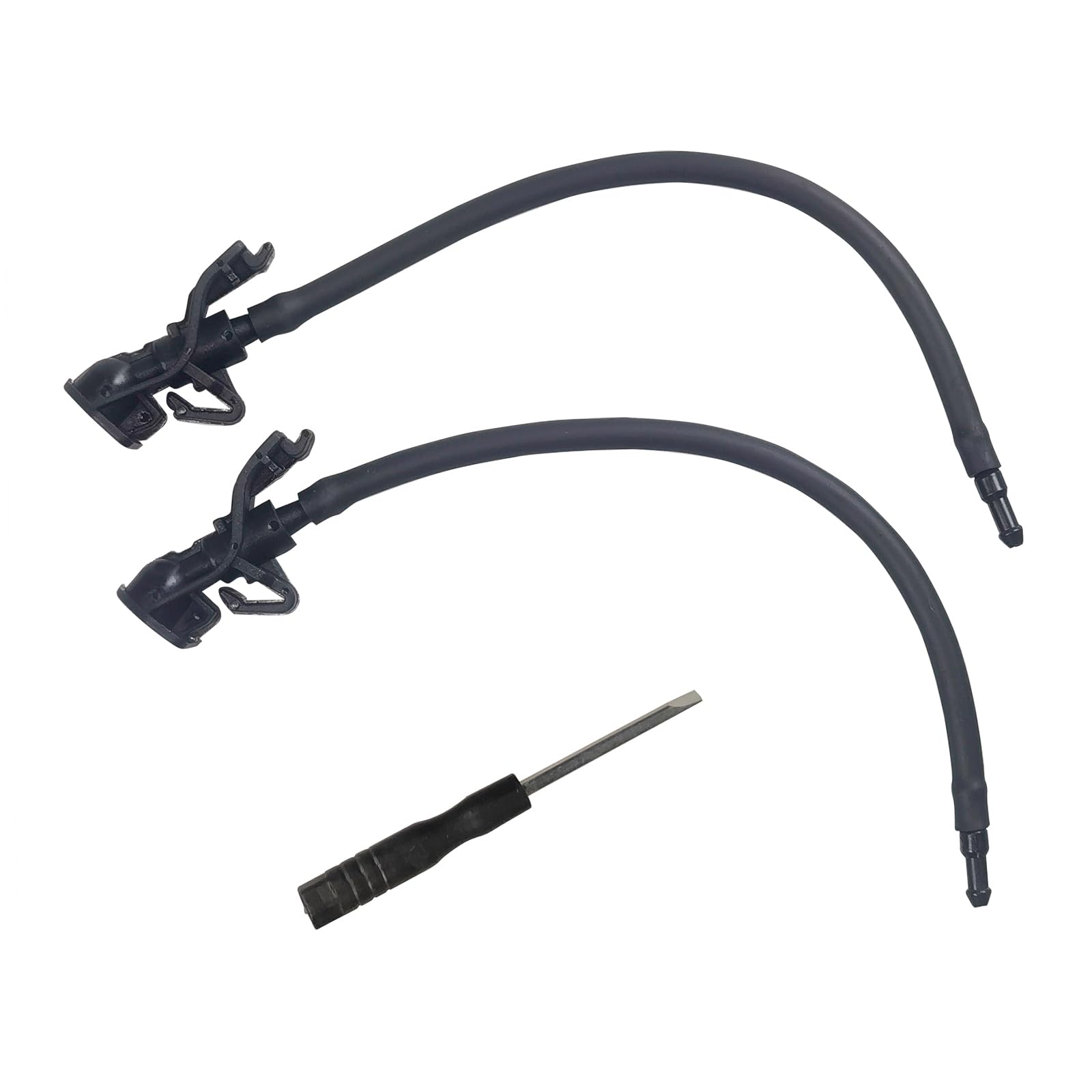 Front Windshield Wiper Washer Jet Nozzles Hose Kit for Mustang 2010-2014 and Explorer MK5 2011-2018 2PCS