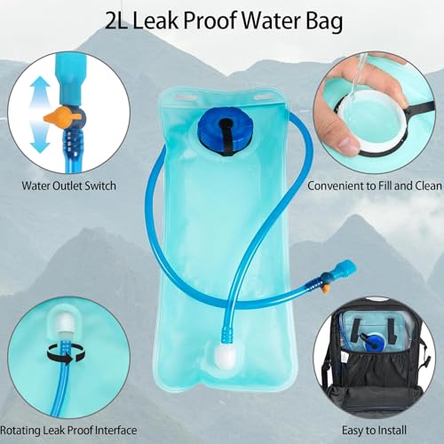 Image of WOLT Hydration Backpack 18L Hiking Water Backpack with 2L Water Bladder for Men Women, Hydration Pack for Running Cycling Biking and Climbing
