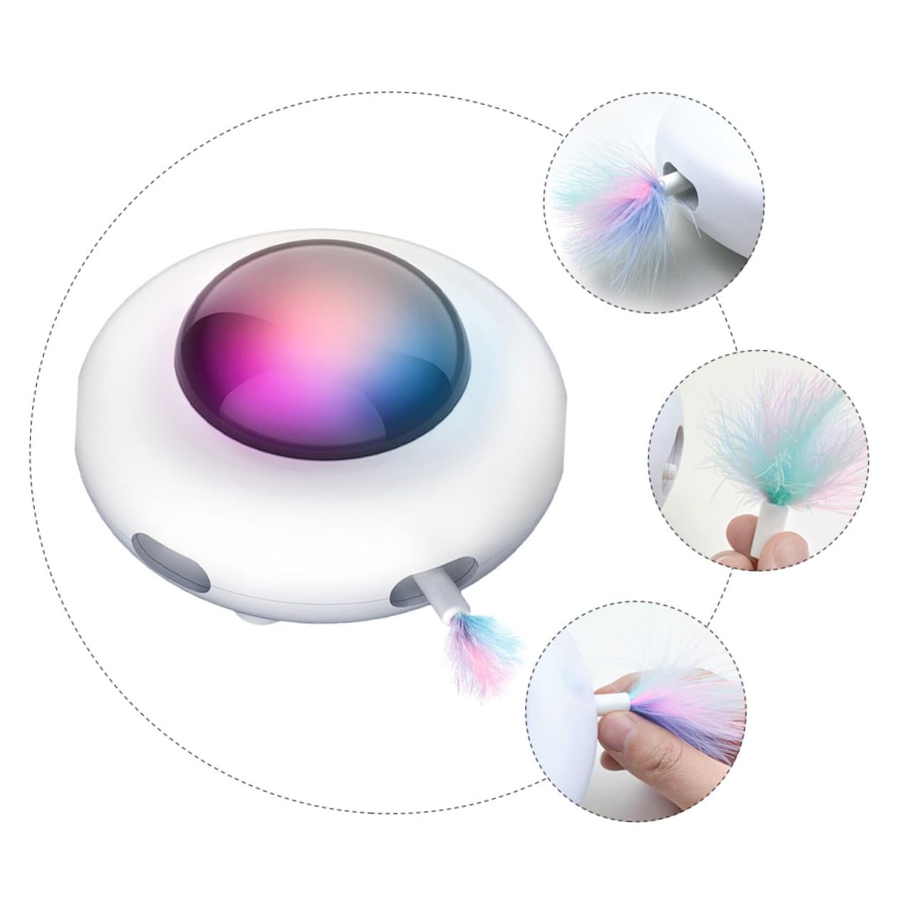 TOYANDONA 1 Ensemble Toy pour Chat Automatique Électronique Rotatif pour Intérieur Stimulation Amusement Garanti