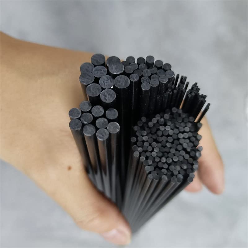 20PC 0.8mm 1mm 1.3mm 1.5mm 2mm 3mm 4 5mm 6mm (500mm) Carbon Fiber Rod for RC Plane DIY Tool High Strength Light Weight Solid Bar - (Color: 20PC 2.5x500mm)