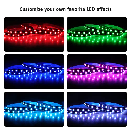 Tira de LED RGB para PC 4 piezas 50 LEDs 12V 4-Pin 79 cm miniatura 3