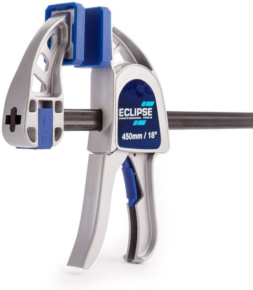 Eclipse Professional Tools EOHBC6-HD Heavy Duty One Handed Bar Clamp, Blue/Silver/Black, 6-Inch