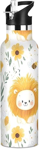 Miniatura 13 de Lightning Rose Gold Leak Proof & BPA Free Sports Insulated Water Bottle With Straws Leak-proof Hot & Cold Double Walled for Sport Gym Outdoor Travel