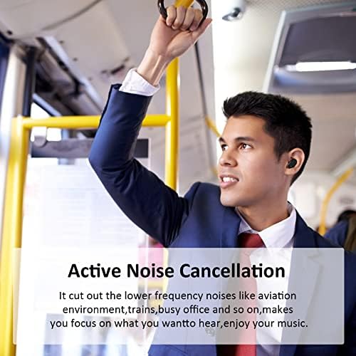 WISELION Active Noise Cancelling Wireless Earbuds, ANC Wireless Earphones with Transparency Mode, Bluetooth 5.2 in-Ear Headphones, Smart Touch Control/28H Playtime/Deep Bass/2 Mics Bluetooth Earbuds