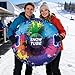 Arctic Slider - Snow Tube for Downhill Riding | Inflatable Sledding Toy 33.5 Inch Size, Freeze Ready Material, Handle Control with Balanced Glide Shape & Lightweight Carry Ease for Boys, Girls, H