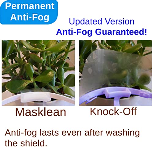 Masklean 5 Boxes(25 Masks W/ Pouches) Clear Transparent Sanitary Mask Anti-Fog Face Mouth Shield Spit Guard Reusable Permanent Makeup Microblading Catering #TOP2