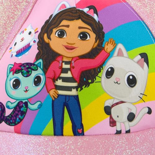 DreamWorks Gabby's Dollhouse Girls Baseball Cap | Kids Baseball Cap with 3D Ears | Glitter Beach Hat | One Size Pink4