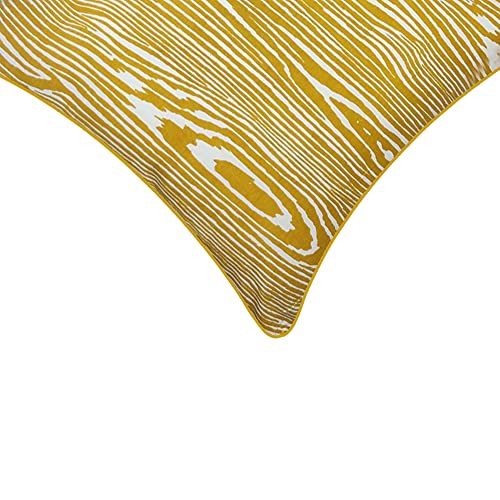 Image of SAJAVAT HOME CC448A Cotton Embroidery Cushion Cover (Pack of 1) Exclusive Edition 18x18 INCHES / 45x45 cm Off White (Yellow, Cotton)