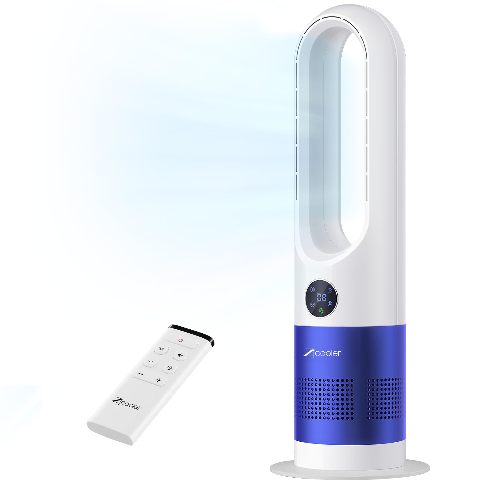 扇風機・サーキュレーター BLADELESS FAN Amazon.com: Bladeless Fan with Remote and Air Purifier Tower