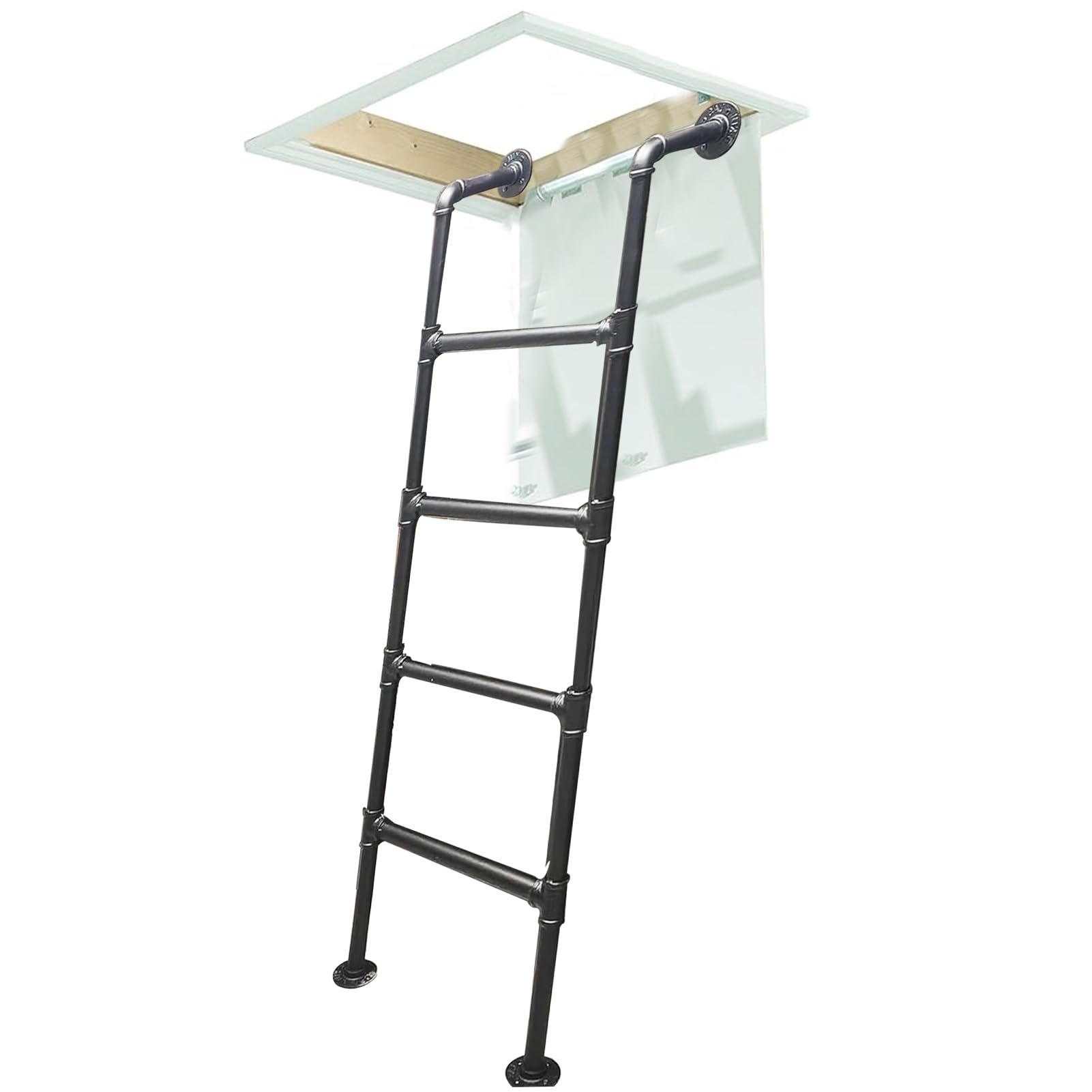 Échelle de lit superposé en métal à fixer au mur pour gain de place