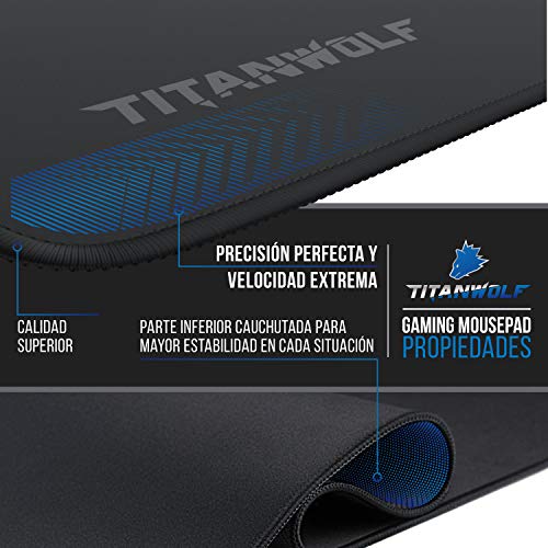 Variante de TITANWOLF alfombrilla gaming XXL 900×400 mm Epsilon negro