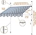 RNQZ Manual Retractable Awning, Patio Awning Window Door Sun Shade Deck Canopy Shelter Water Resistant UV Protector,A,3m