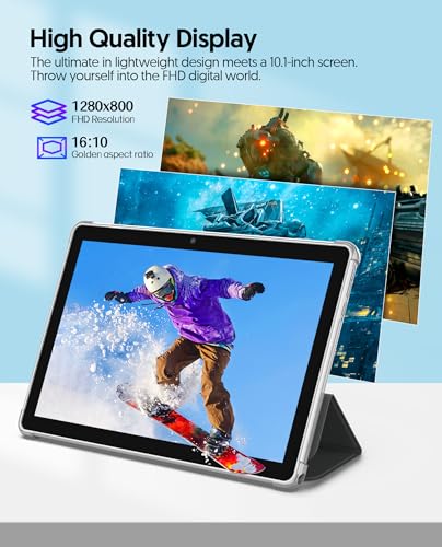 Image of BAKEN 10.1 Inch Tablet with Case, Android Tablet 64GB ROM 1TB Expand