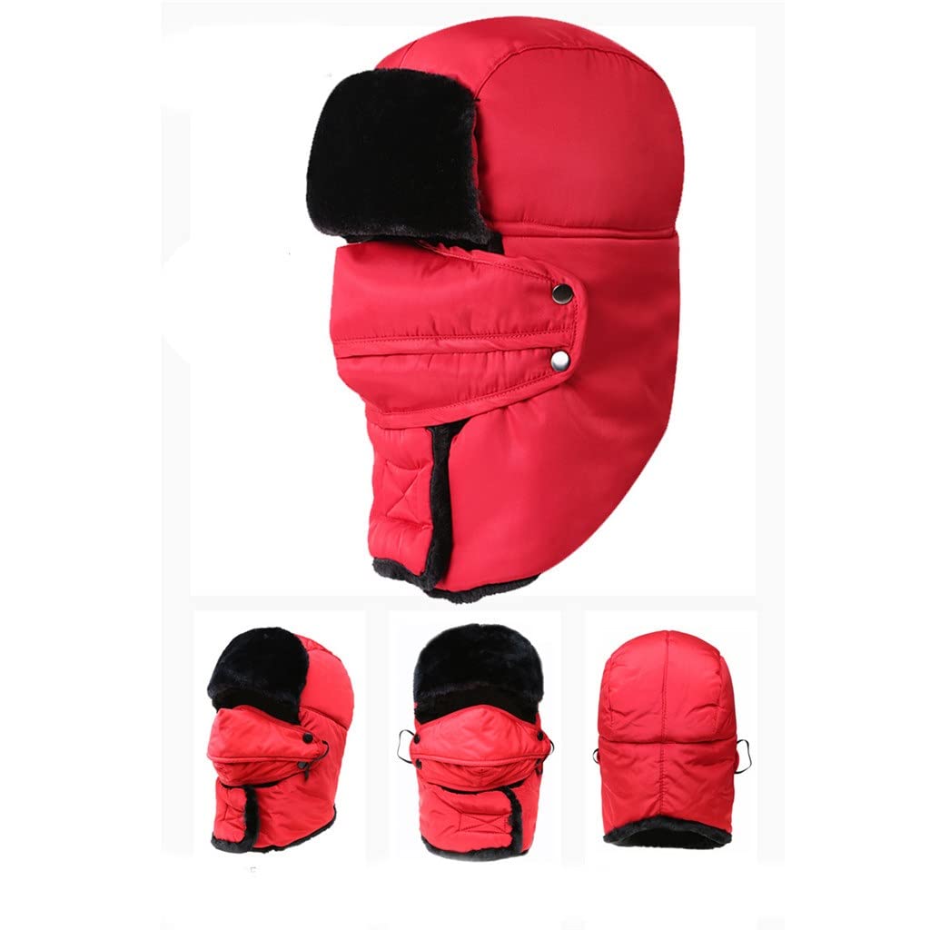 Czapka zimowa męska Lei Feng Hat Neck Czapka zewnętrzna Ciepła damska czapka bawełniana Zagęszczona czapka zimna (kolor: D, rozmiar: jeden rozmiar)