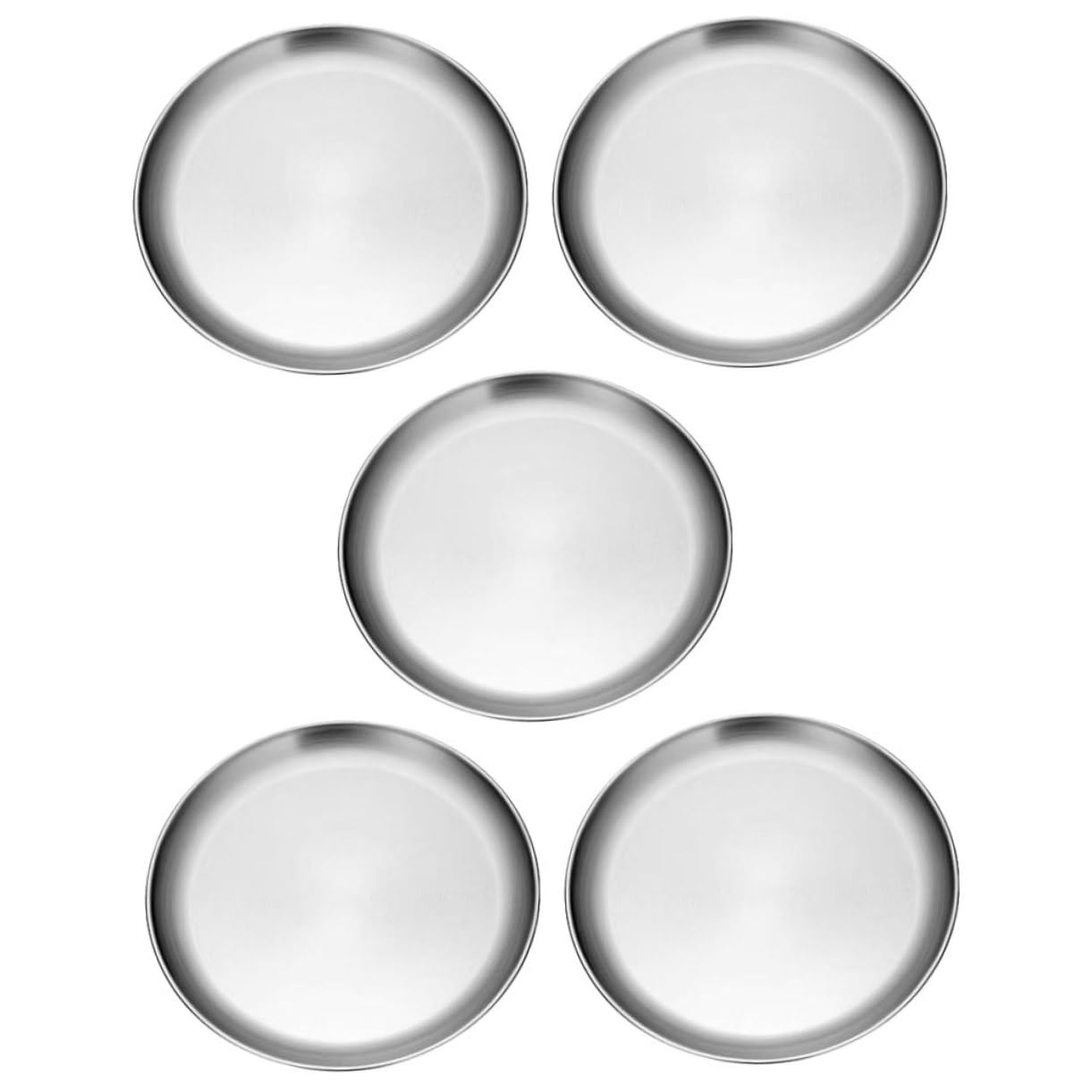 Assiette ronde acier inoxydable durable : la vaisselle réutilisable incassable pour steak