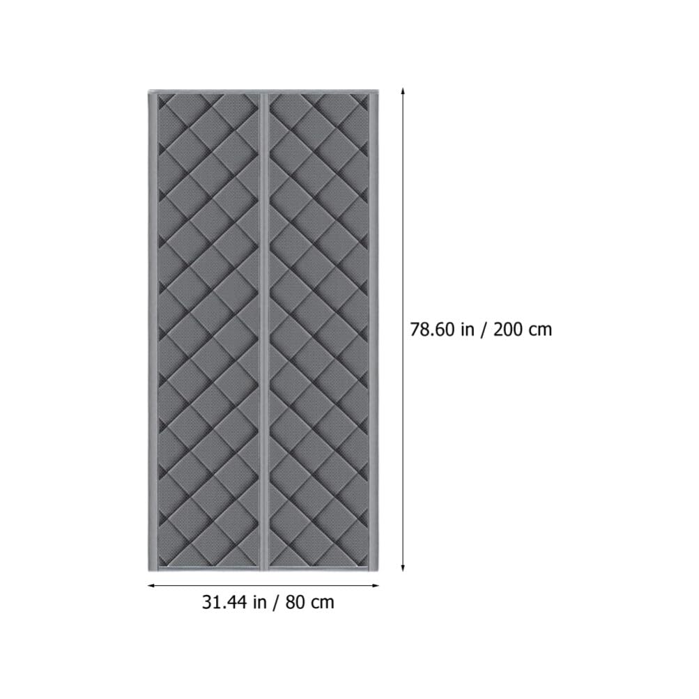 HEMOTON Thermovorhang für Eingangstür Dicker Wärmevorhang aus PVC mit Magnetverschluss Winddicht und Isolierend für Winter Praktisch und Leicht zu Reinigen
