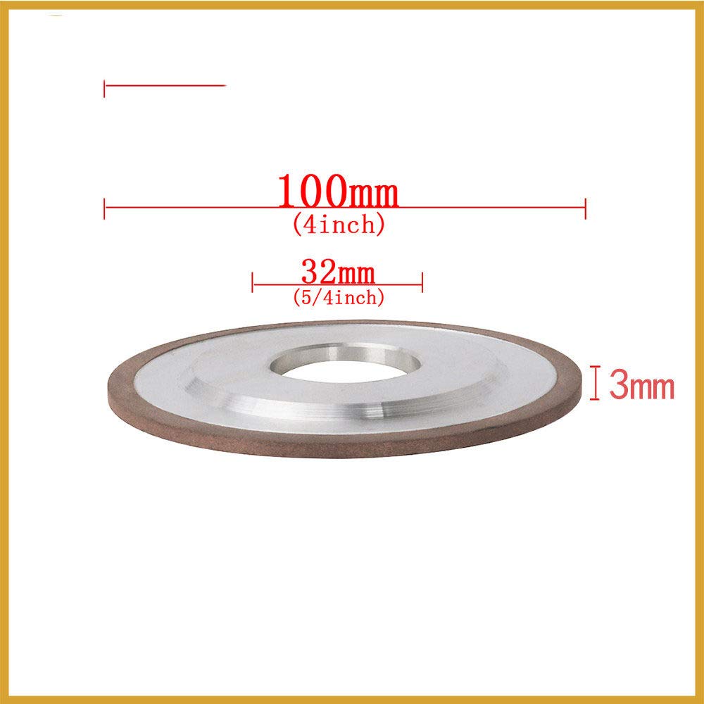 Mola diamantata Disco da taglio Smerigliatrice per legante in resina per affilatrice per frese in acciaio al tungsteno 100/125 / 200mm 240Grit 1Pc, 200x32x10x2.2mm