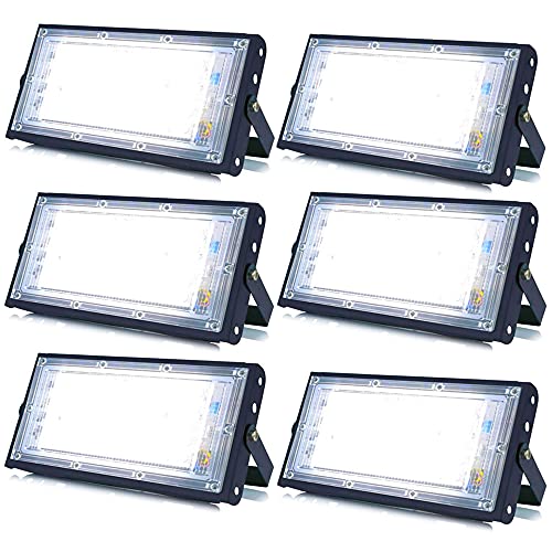 Image of MLD BL2119 10W Led Flood Light AC 220V Waterproof Brick Focus Floodlights for Indoor Outdoor Lights | White | 10 Watt | Pack of 6