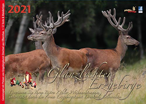 Glanzlichter Erzgebirge 2021: mit Texten + 12 Wandertipps für`s Wochenende + Gewinnspiel + Postkartenserie